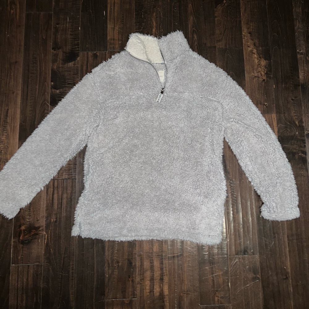 Fuzzy Half Zip Jacket